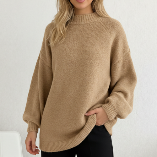 Élodie | Pull chaud et confortable avec col montant