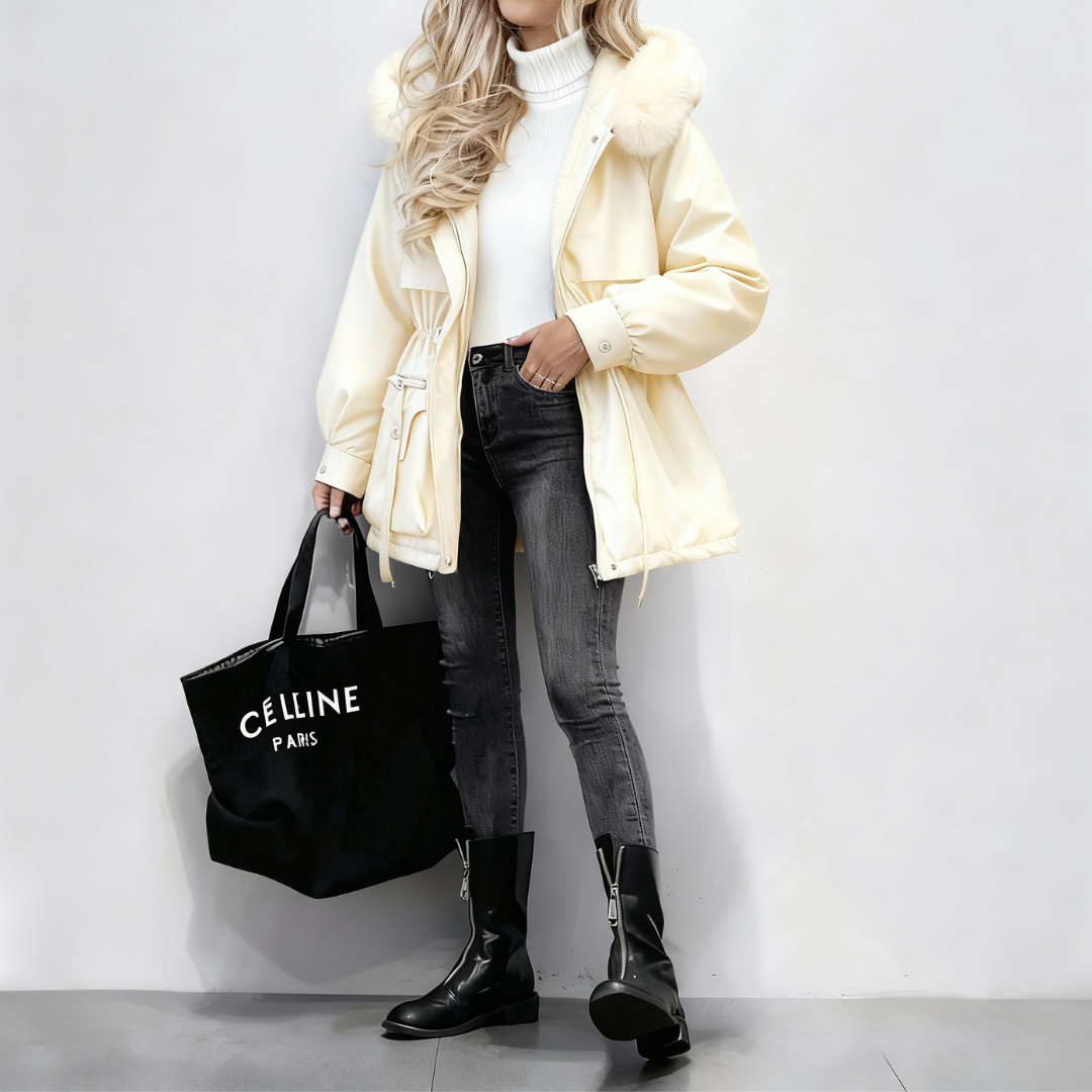 Fur Hooded Padded Coat