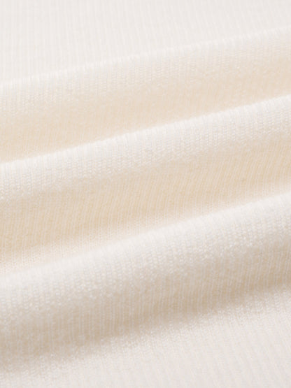 100% Wool V-Neck Ruched Women Polo Knit Top GOELIA