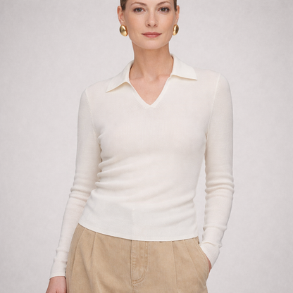 Amara | Élégance Polo Knit
