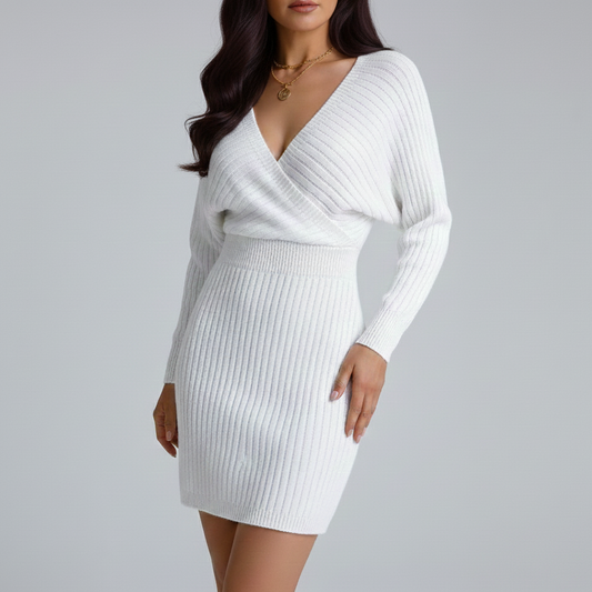 Celine | Robe Maille Côtelée