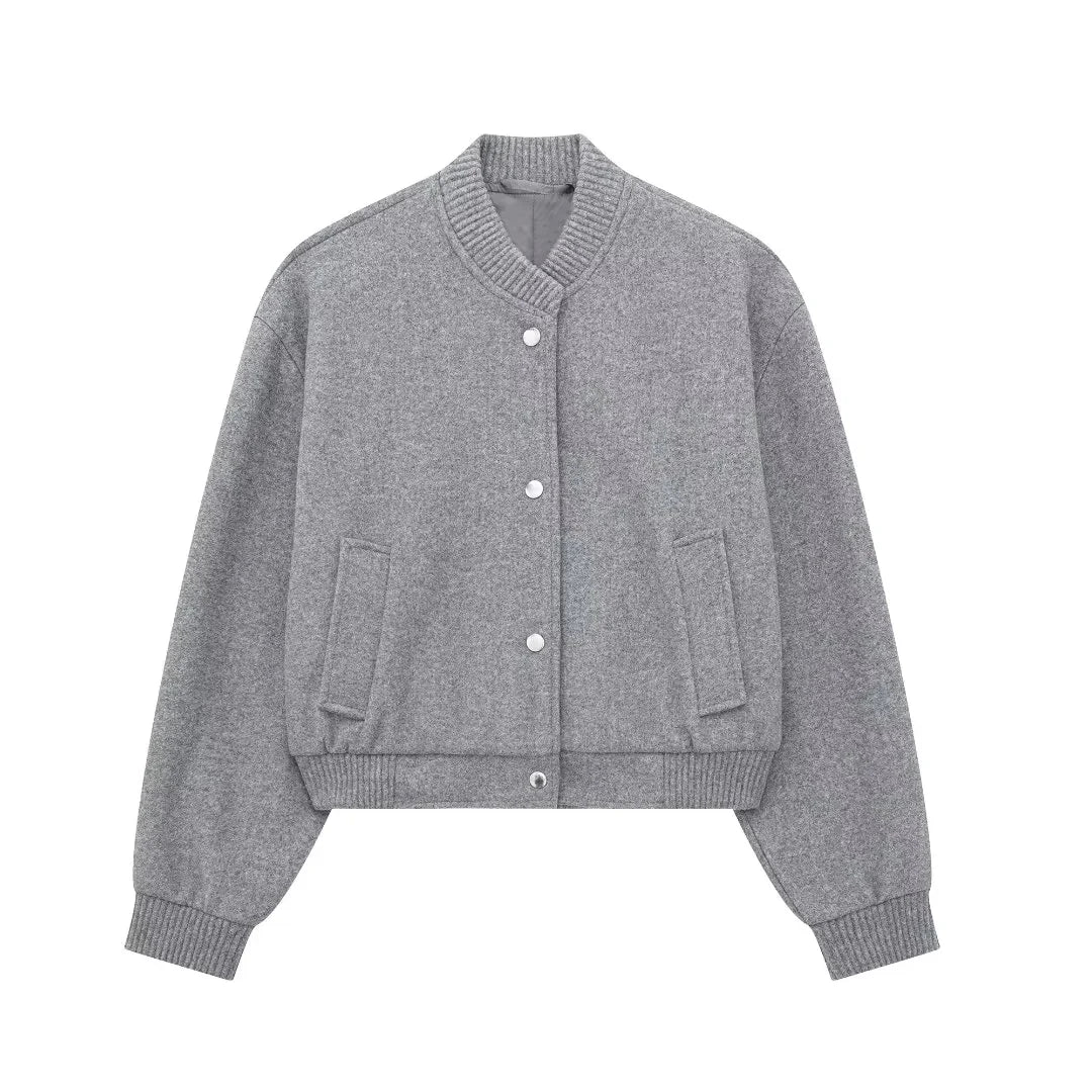 Women's Cropped Bomber Jacket