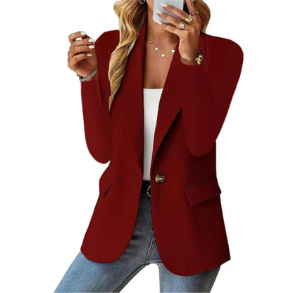 Women's Plus Size Casual Long Sleeve Blazer 4