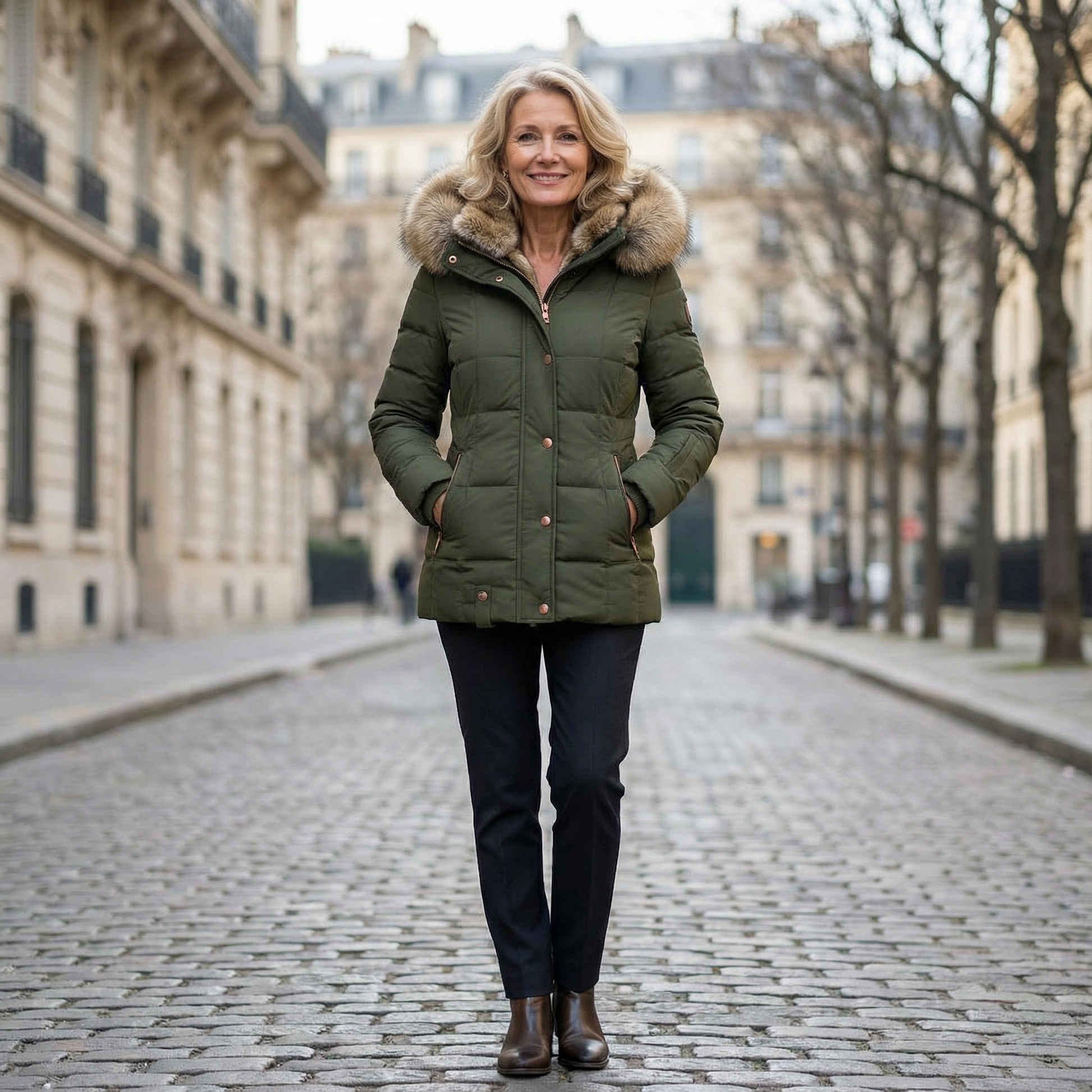 Fur Hooded Premium Coat