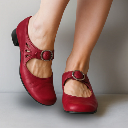 Brigitte Bordeaux | Mocassins orthopédiques en cuir ⏐ Édition premium